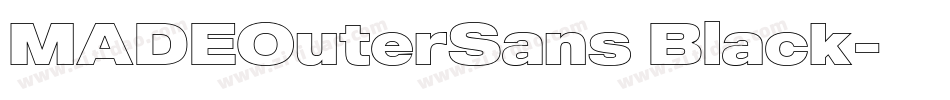 MADEOuterSans Black字体转换